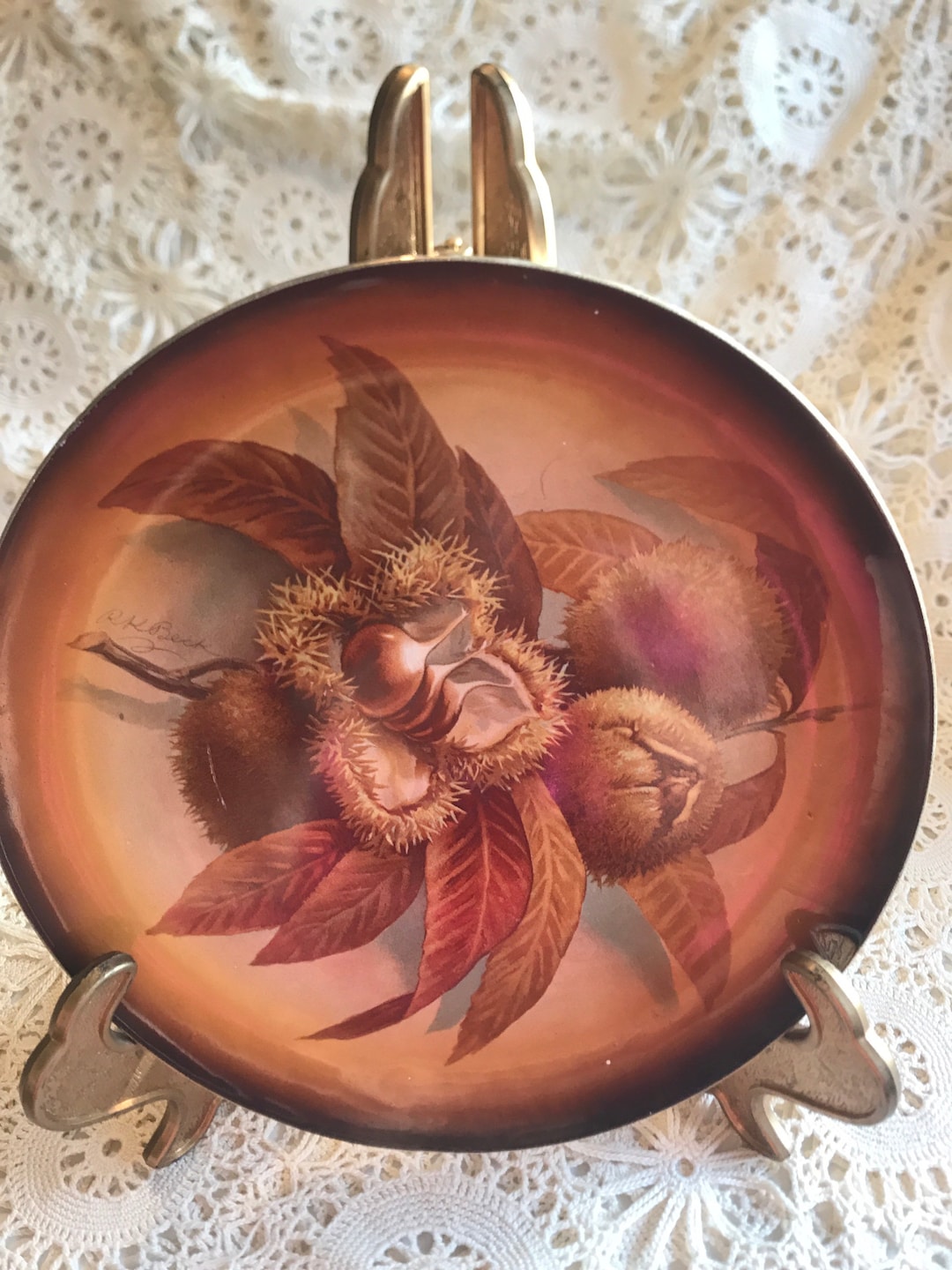 Antique China Plate “chestnuts” Autumn Fall Collectible Wall Decor ...