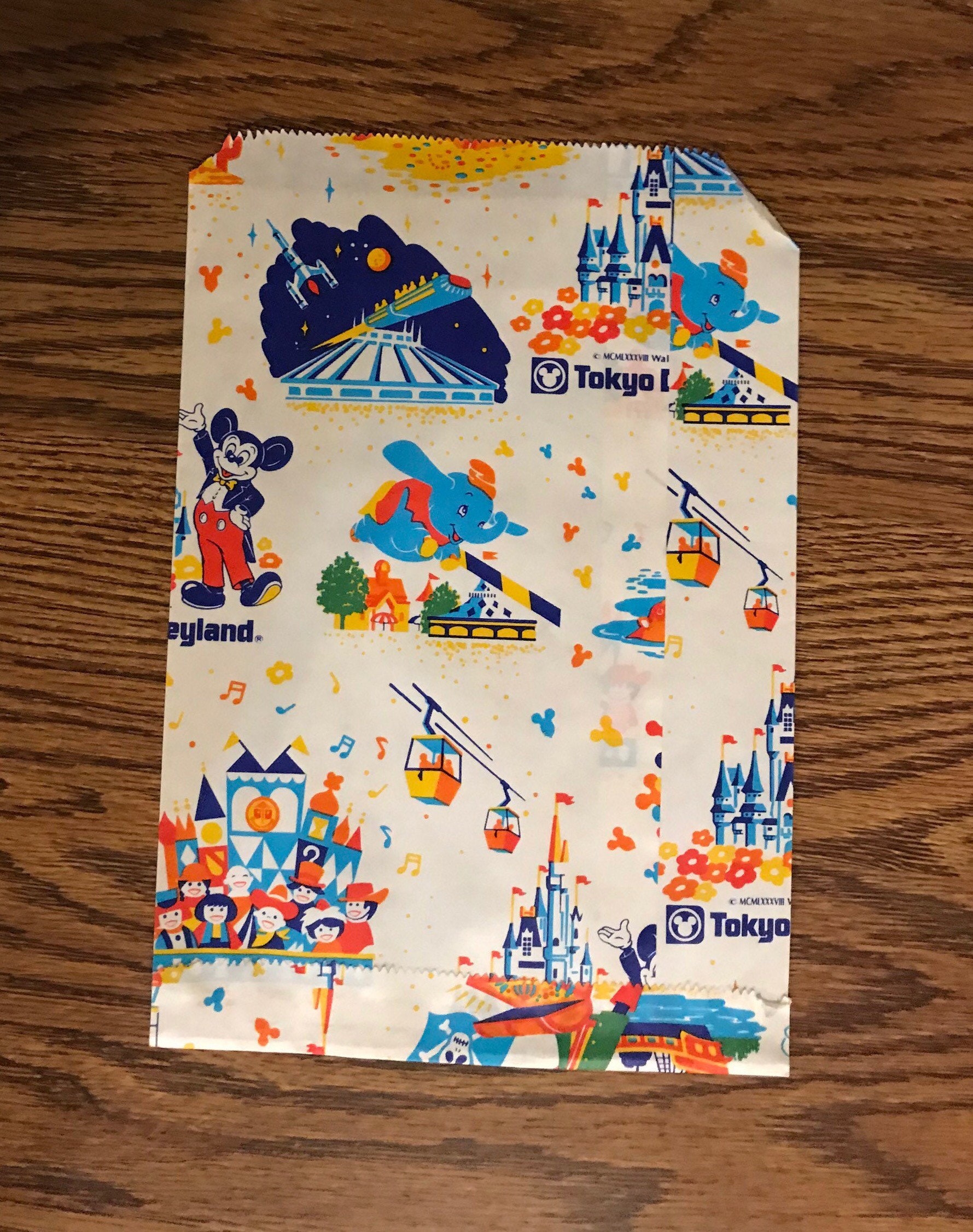 東京ディズニーランドハンカチ当時物2枚セット【新品未使用品