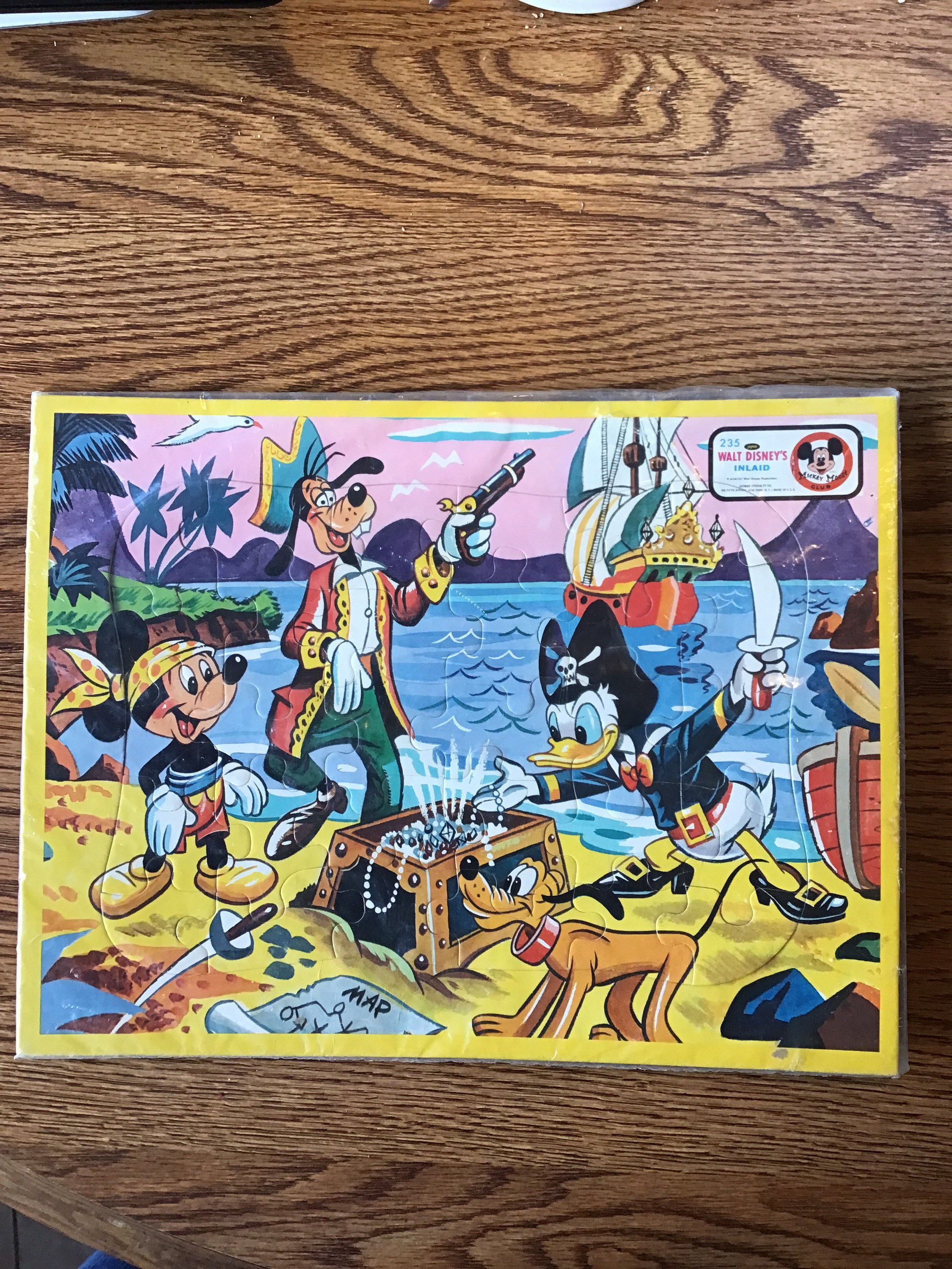 Vintage Disney Puzzle Mickey Mouse and Friends “pirates Treasure
