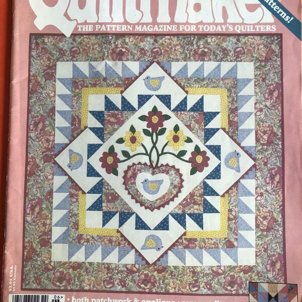 Quiltmaker Magazine May/June 1994 28 patterns vintage pre-owned patchwork applique scrap traditional prairie points