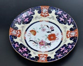 G L Ashworth Bro Ironstone floral plate late 19th century