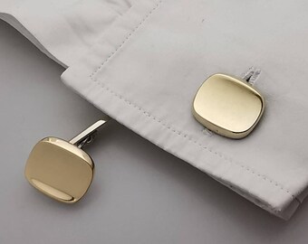 SOLD Modernist German Scandinavian 835 Silver Rectangle Tree Bark Cufflinks With French Import Cuff Links Offered by Gallery SW19