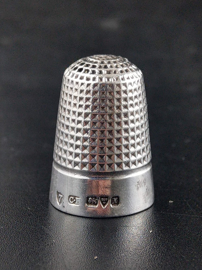 Chester Silver Thimble by Charles Horner size 7 c1910