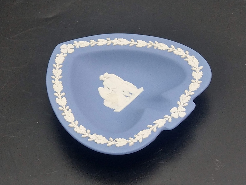 Wedgwood Blue Jasperware Spade Dish Etsy