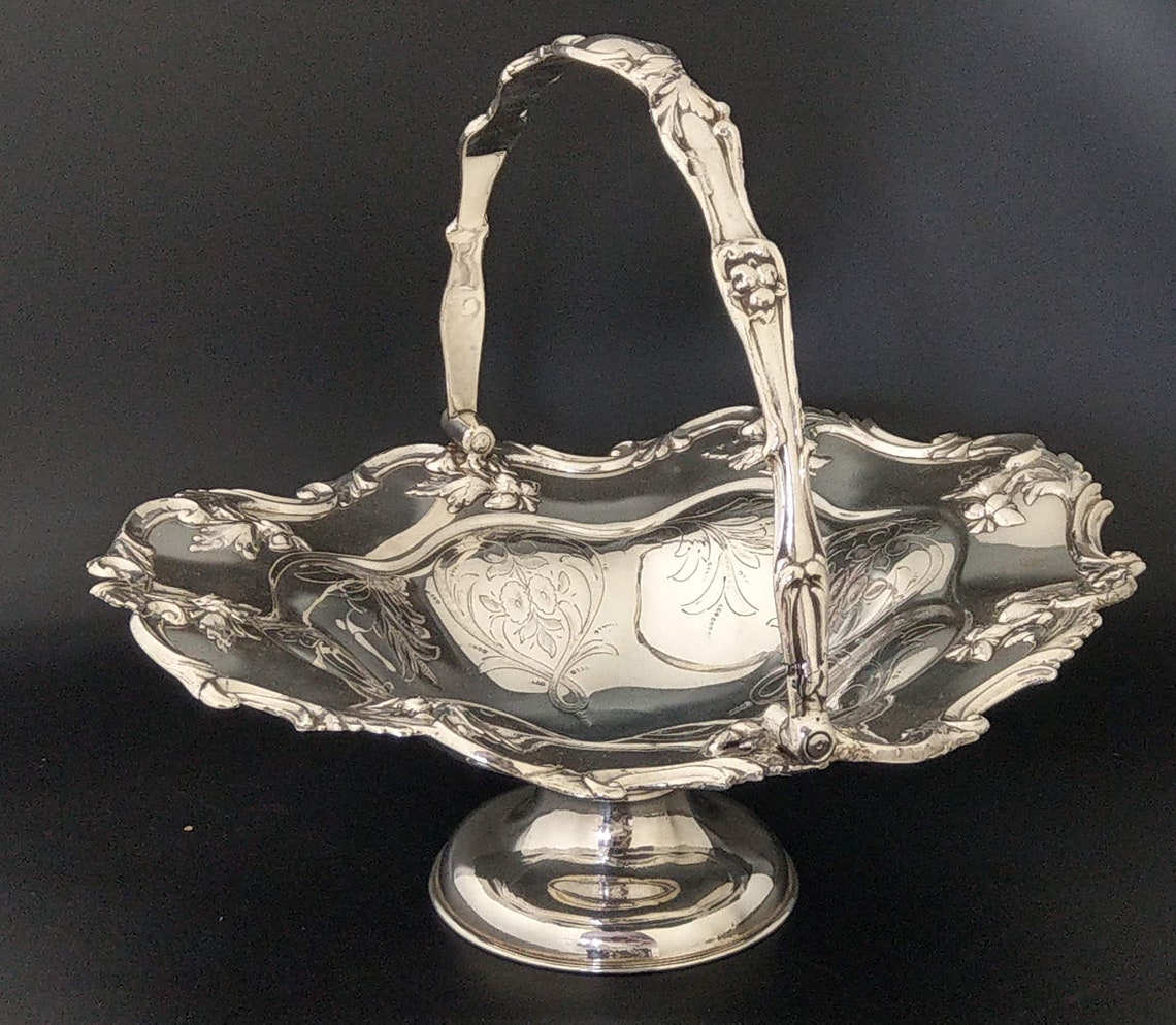 Antique Silver Plated Fruit Basket 19th Century Etsy