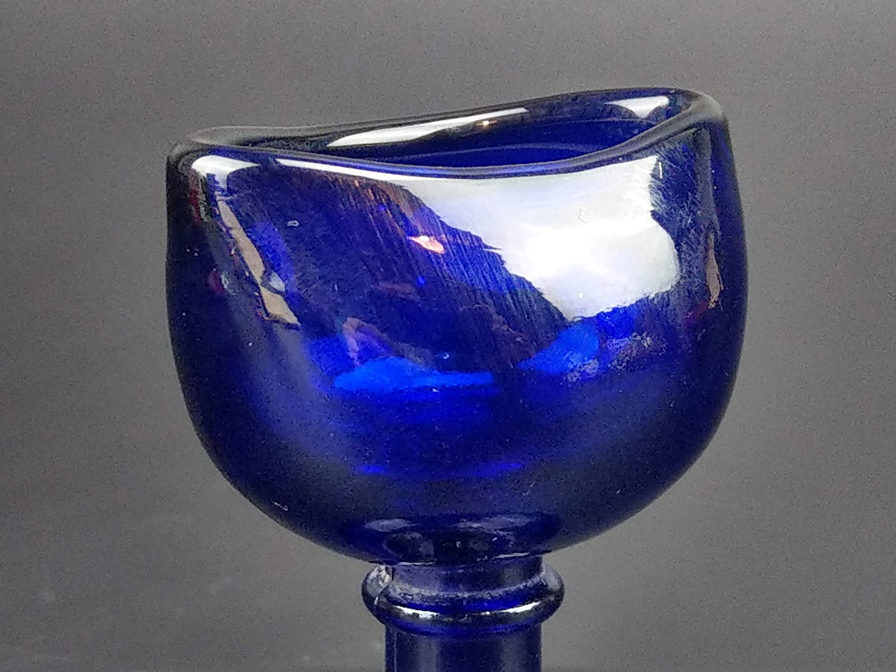 Vintage Cobalt Glass Eye Bath By Wood Brothers Glass Works Etsy