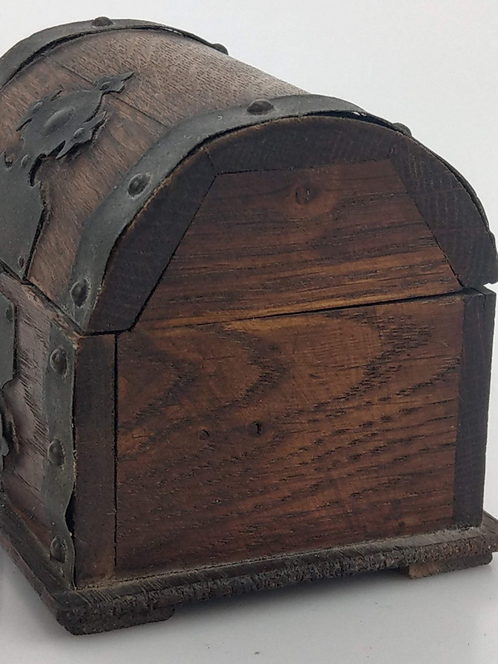 Caja de dinero de madera y hierro antiguo del siglo XIX Etsy