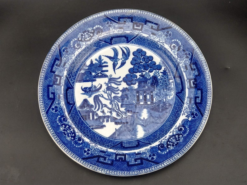 Antique Spode China Blue Willow Pattern Plate Etsy