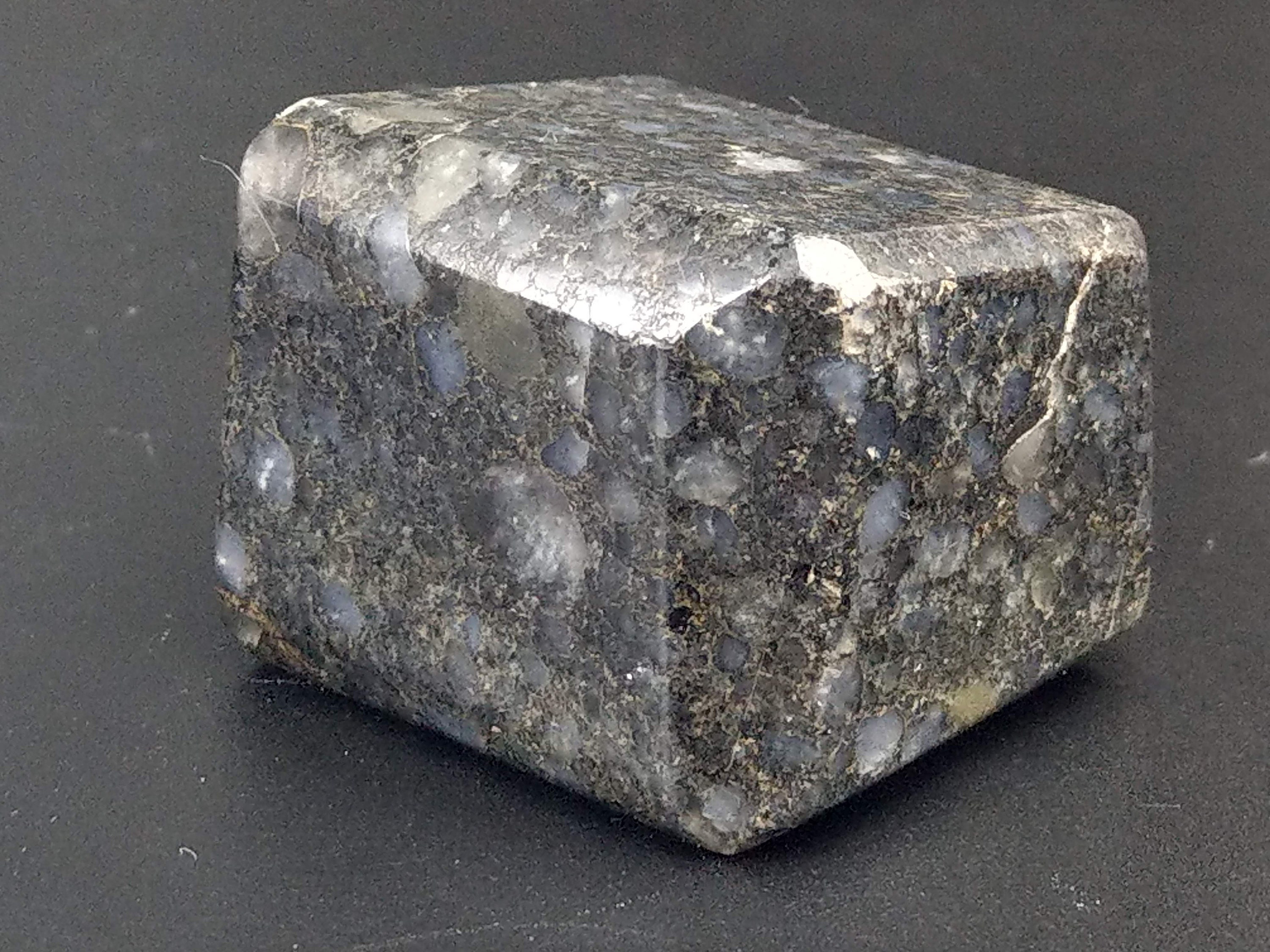 Vintage Black Stone Irregular Shaped Paperweight