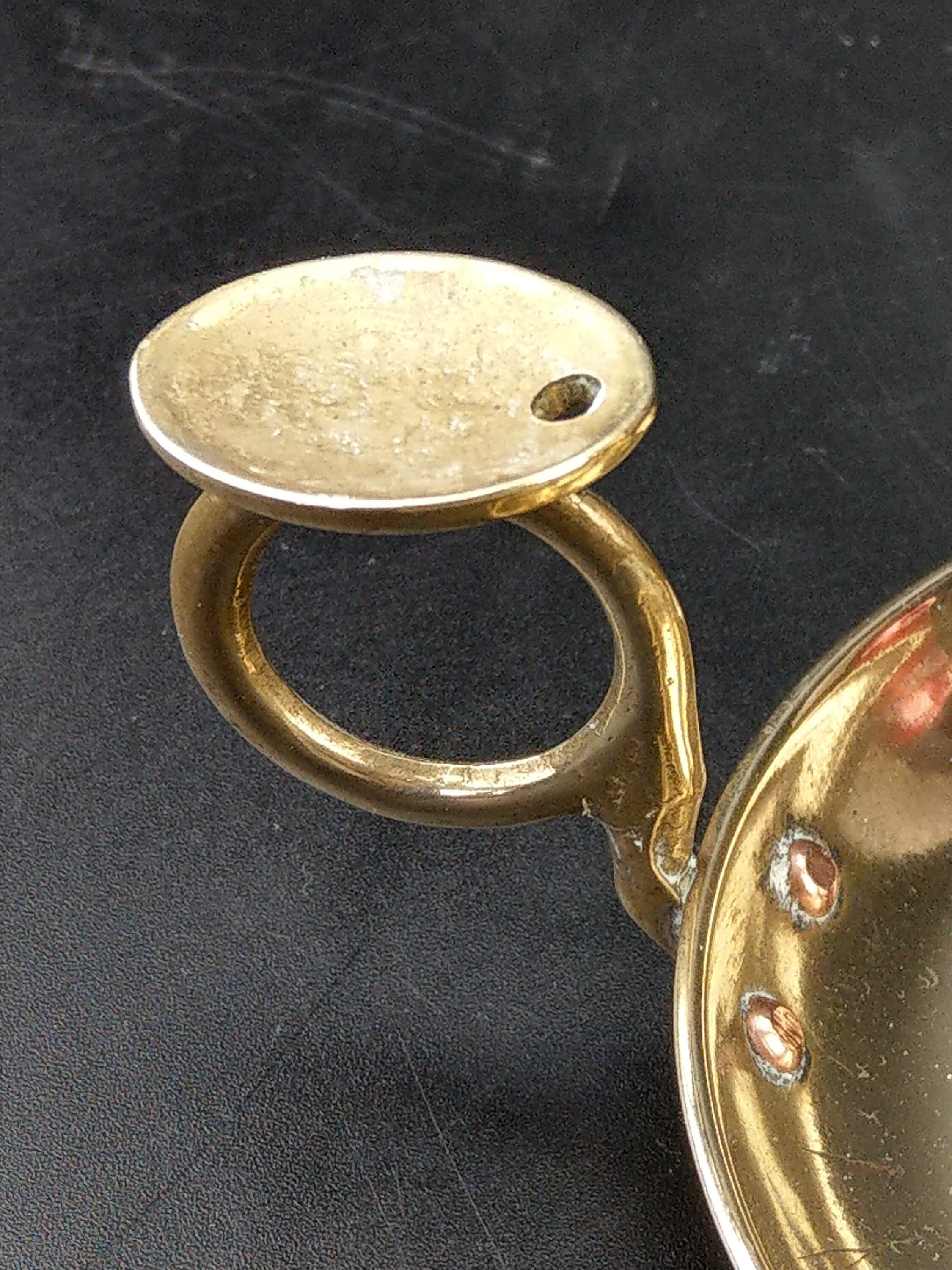 Antique Brass Chamberstick Push Up Candle Holder Pair Etsy