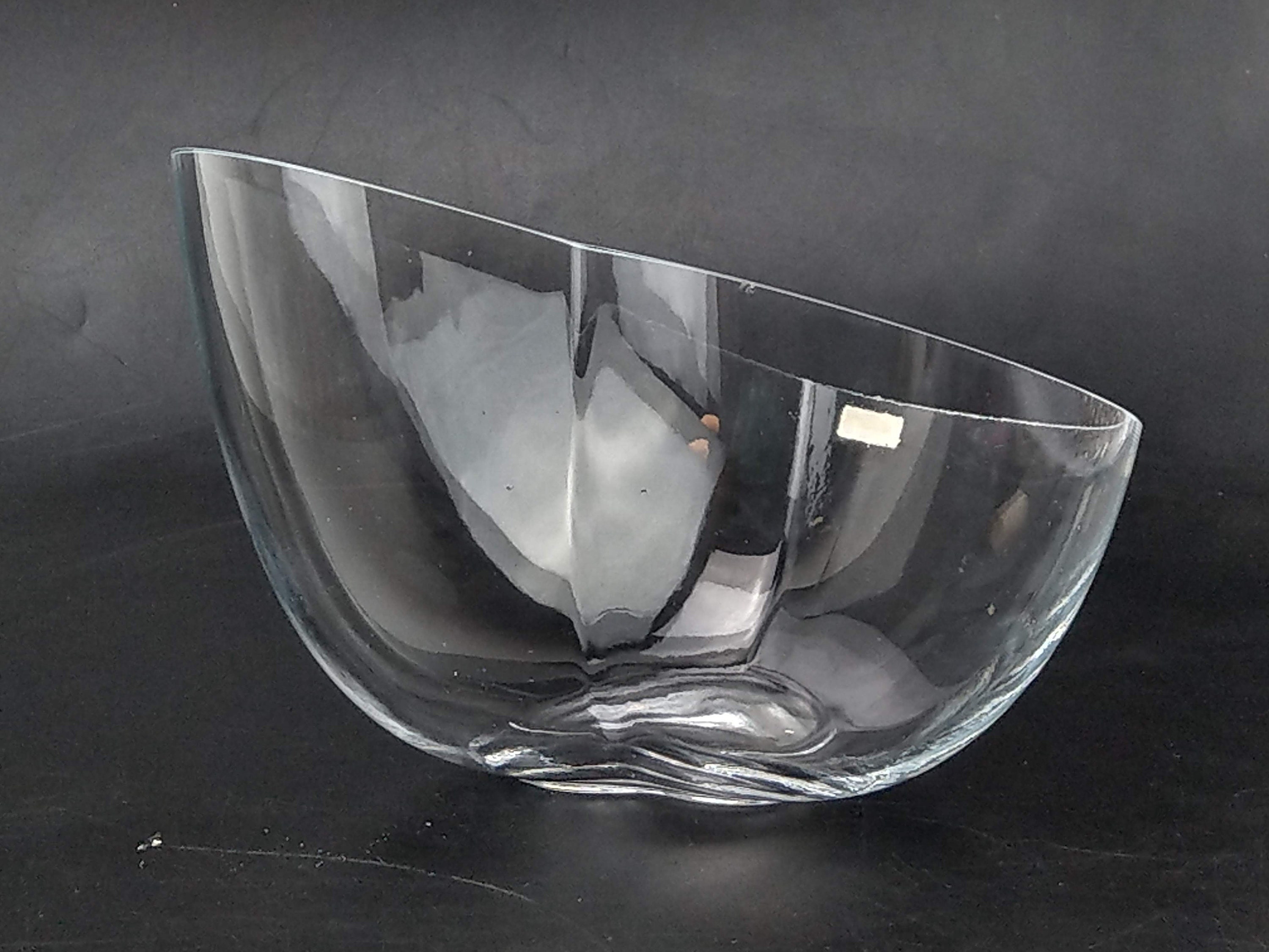 Kosta Boda Heart Shaped Crystal Glass Bowl Etsy