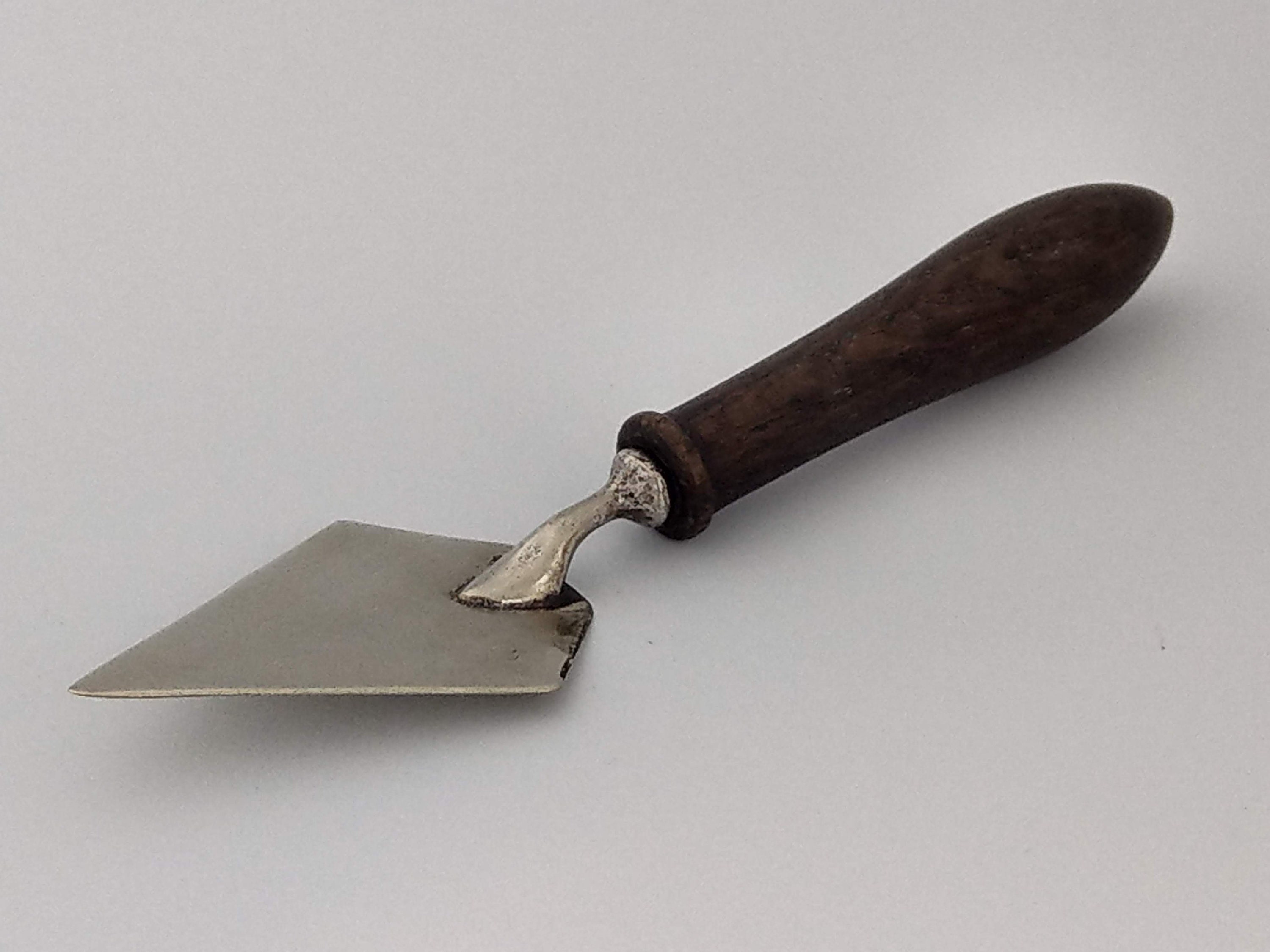 Antique Presentation Trowel With Wooden Handle Marked Silver Etsy
