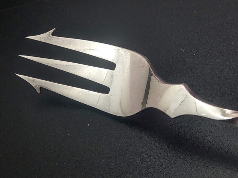 Victorian Pickle Fork Trident Tip With Carved Handle H G Long Etsy