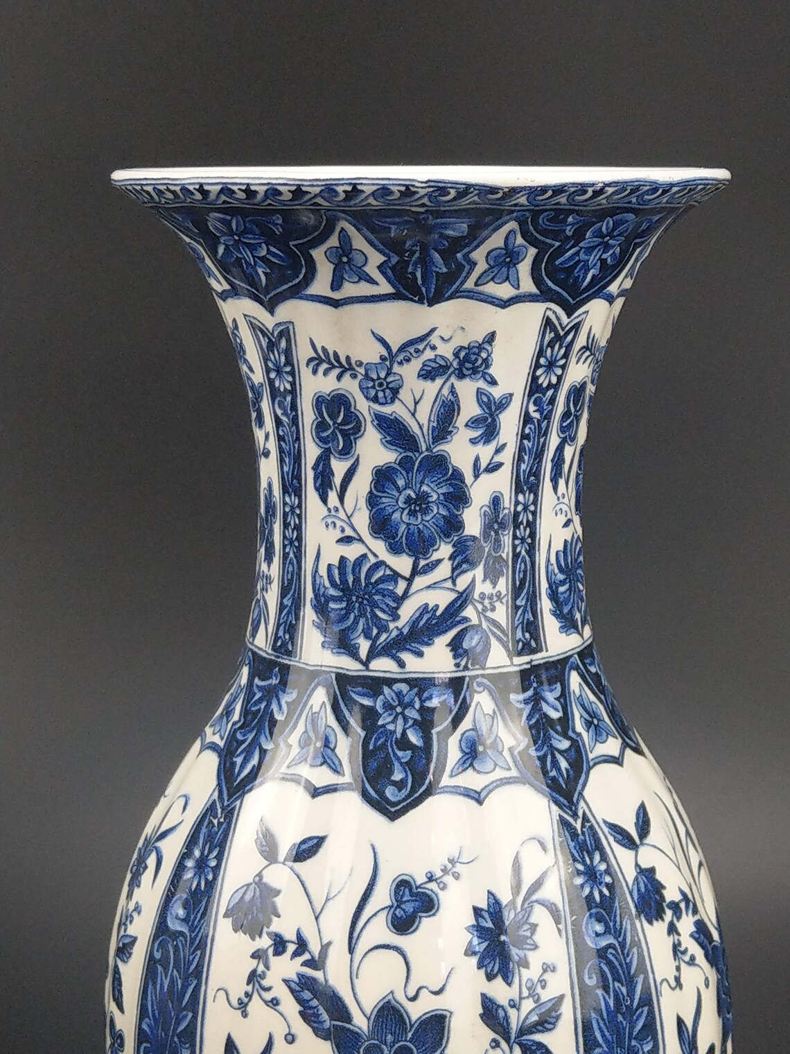 Vintage Italian Blue and White Vase Pair FG Ceramiche Etsy