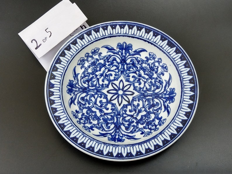 Brown Westhead Moore /& co Teutonic blue and white plate 2 of 5