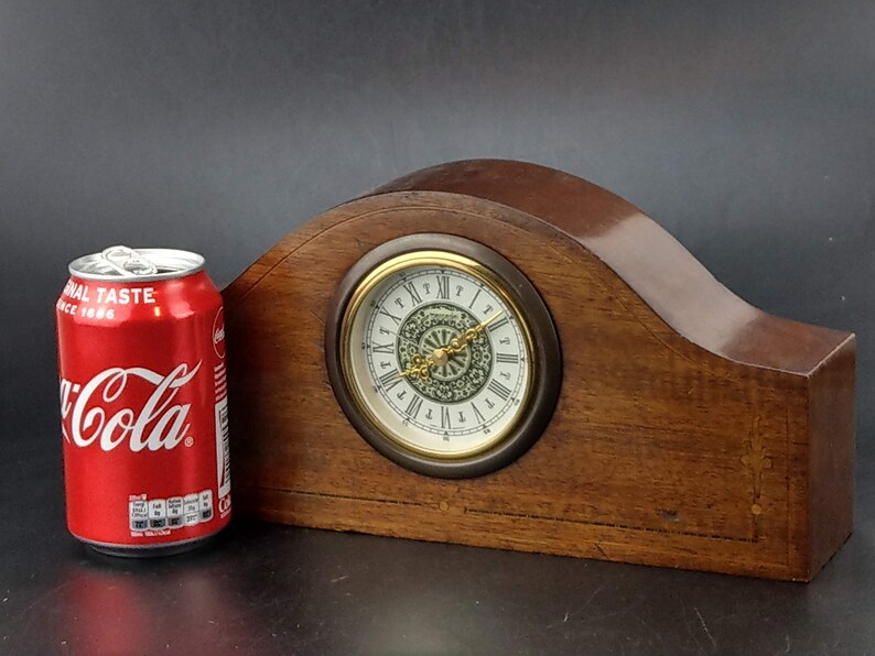 Mercedes Wooden Mantel Clock With Battery Powered Movement Etsy