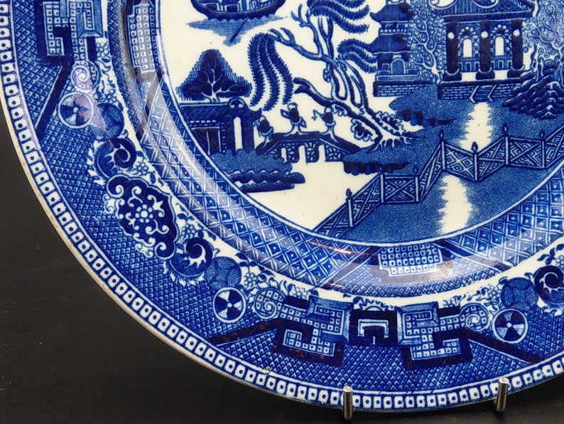 Antique Spode China Blue Willow Pattern Plate Etsy