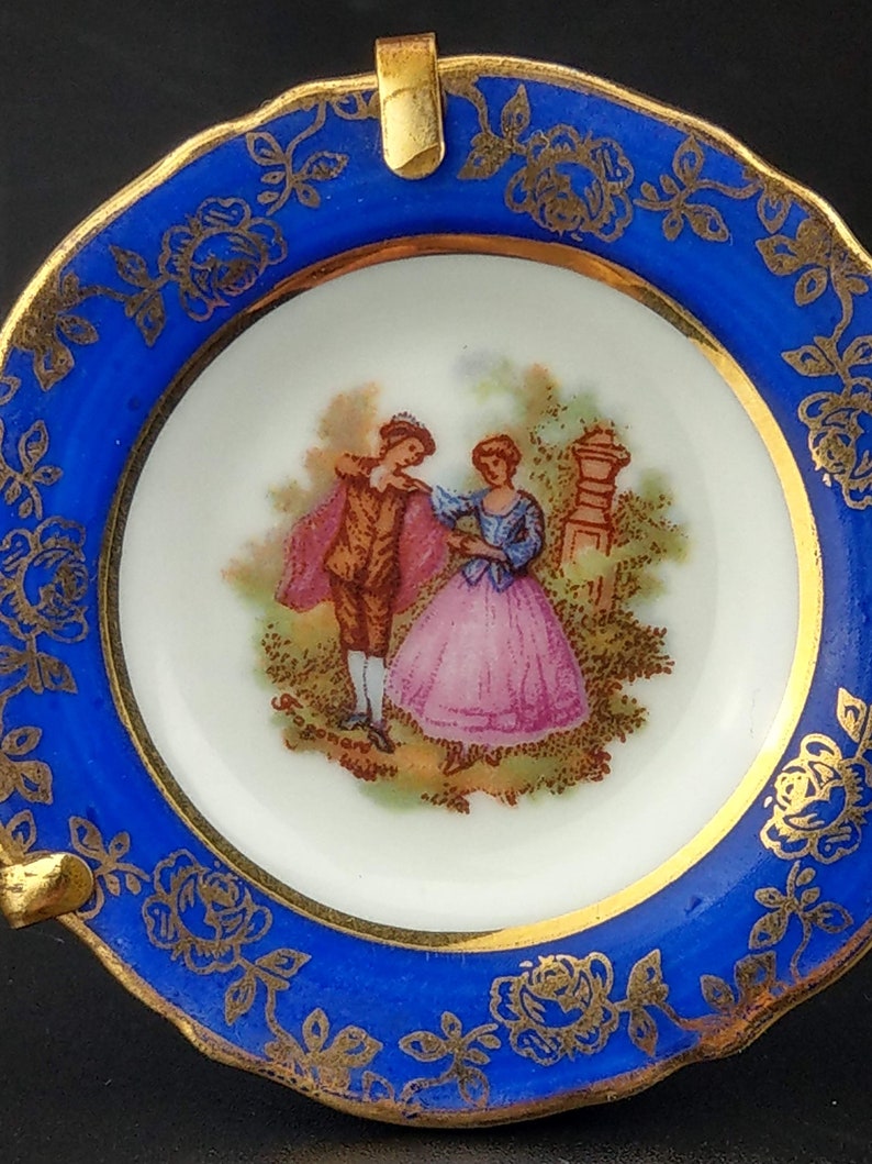 Limoges France Porcelain Miniature La Reine Plate Etsy