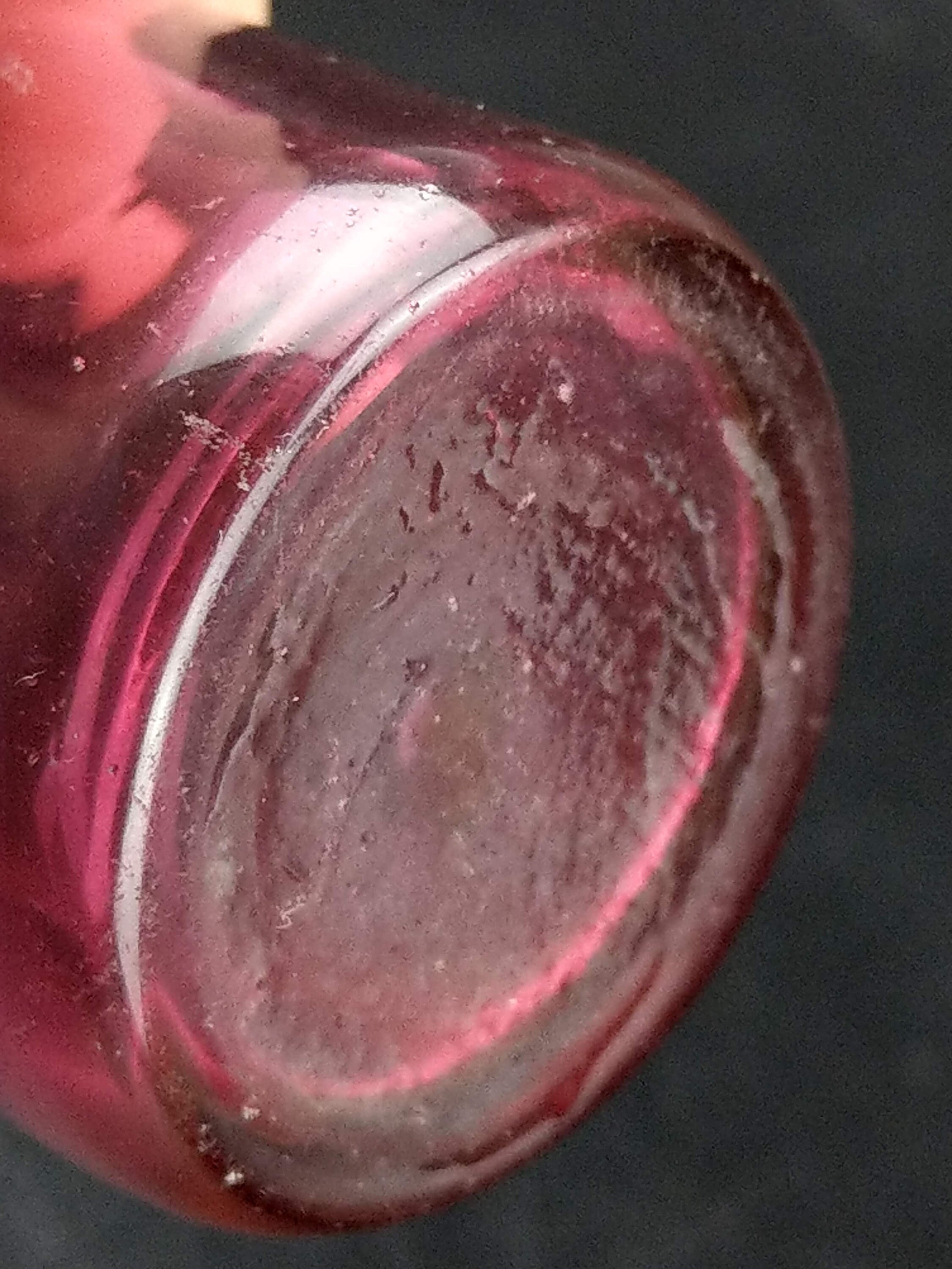 Victorian Cranberry Glass Mustard Pot With Brass Lid Etsy