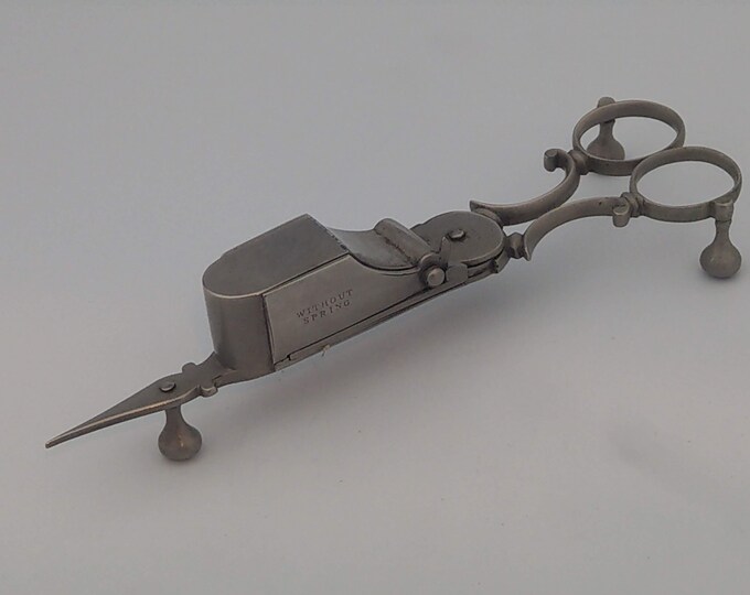 Antique Steel Candle Wick Trimmer Without Spring by Hobday and Etsy UK