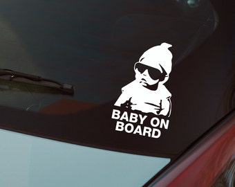 Babyaufkleber Auto mit Baby on Board Hangover Carlos für Heckscheibe  ✔ lustige Sticker