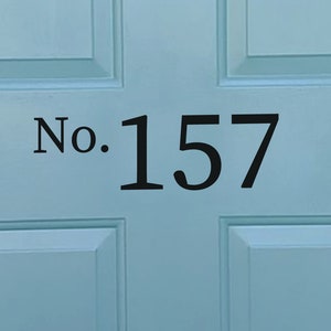 HAUSZAHL | Haustür Briefkasten Briefkasten | Haus Vinyl Aufkleber Aufkleber | In 24 Farben erhältlich