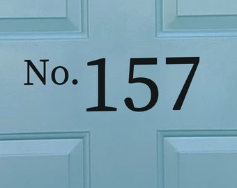 HOUSE NUMBER | Front Door LetterBox Post Box | Home Vinyl Decal Sticker | 24 colours available