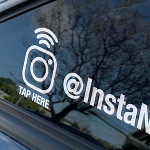 INSTAGRAM QUICKTAPS | Vinyl Aufkleber Aufkleber NUR | Social-Media-Name | Auto Fenster Stoßstange
