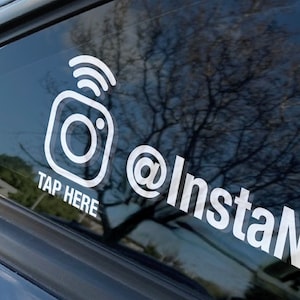 INSTAGRAM QUICKTAPS | Vinyl Decal sticker ONLY | Social Media Name | Car Window Bumper