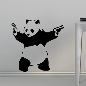 BANKSY PANDA Removable Vinyl Wall Decal Stickers Home Decor Art