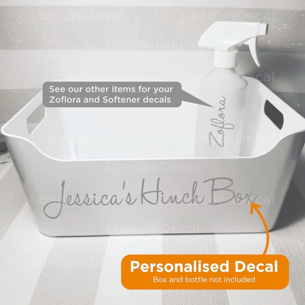 Personalised "YOUR NAME" | Hinch Cleaning Box Inspired Decal Sticker | 24 colours available