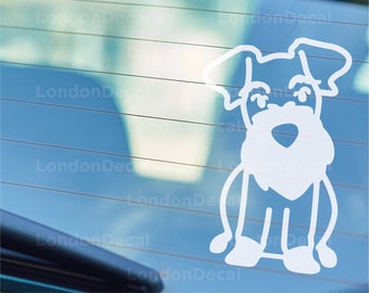 Schnauzer Dog Decal | Suitable for Car Window Bumpers etc | Vinyl Decal Sticker