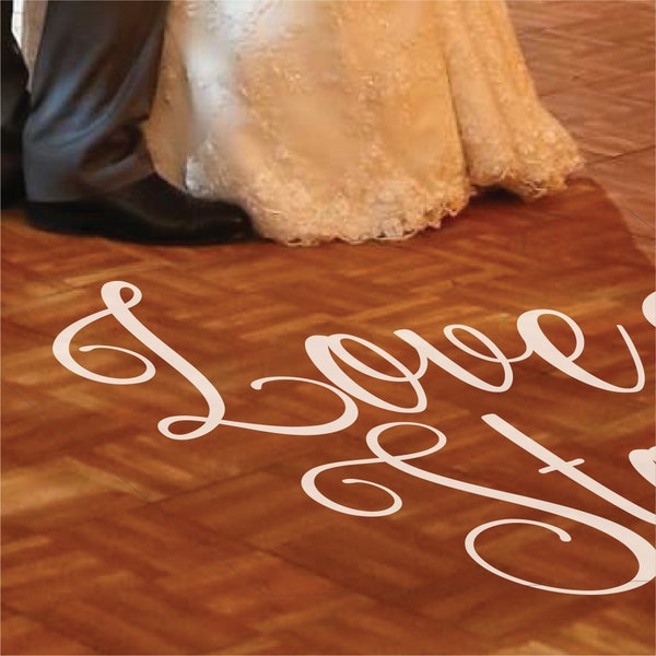 LOVE STORY | Dance floor decal |Make your first dance unforgettable with our elegant Wedding Dance Floor Decal & create lasting memories!
