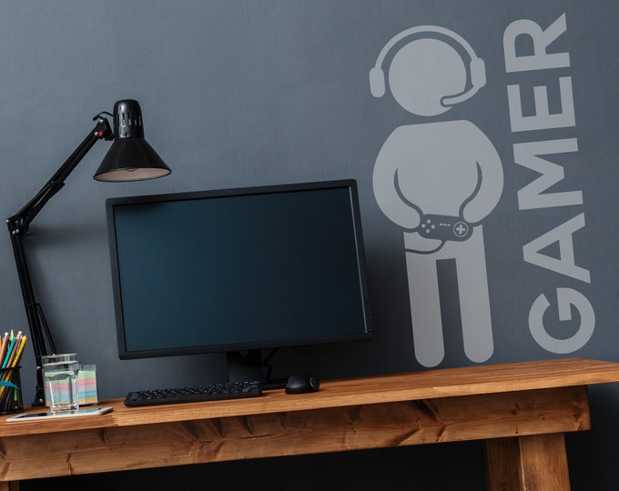 GAMER Removable Vinyl Wall Decal Stickers Home Decor Art