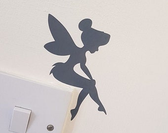 TINKERBELL LIGHT SWITCH | Removable Kids Fairy Wall Bedroom Nursery | Vinyl Decal Stickers