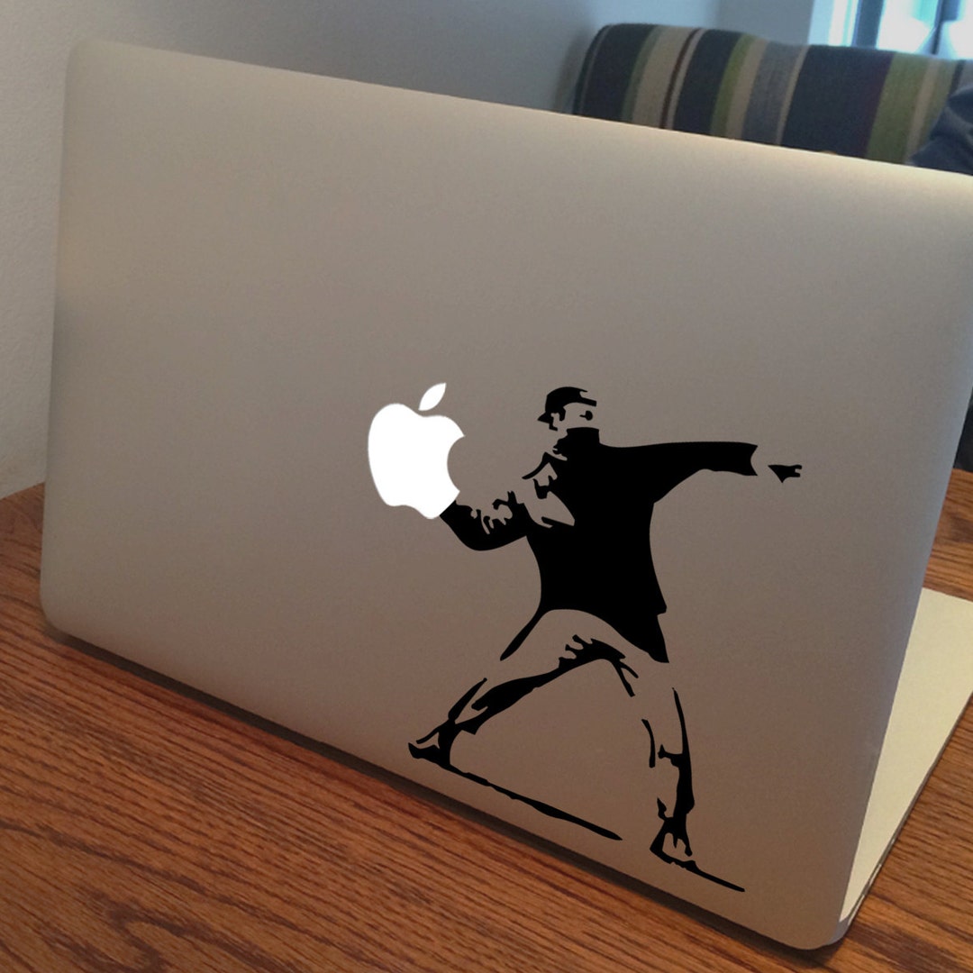 BANKSY Riot Design | MacBook Vinyl Decal Sticker | 24 Colours Available ...