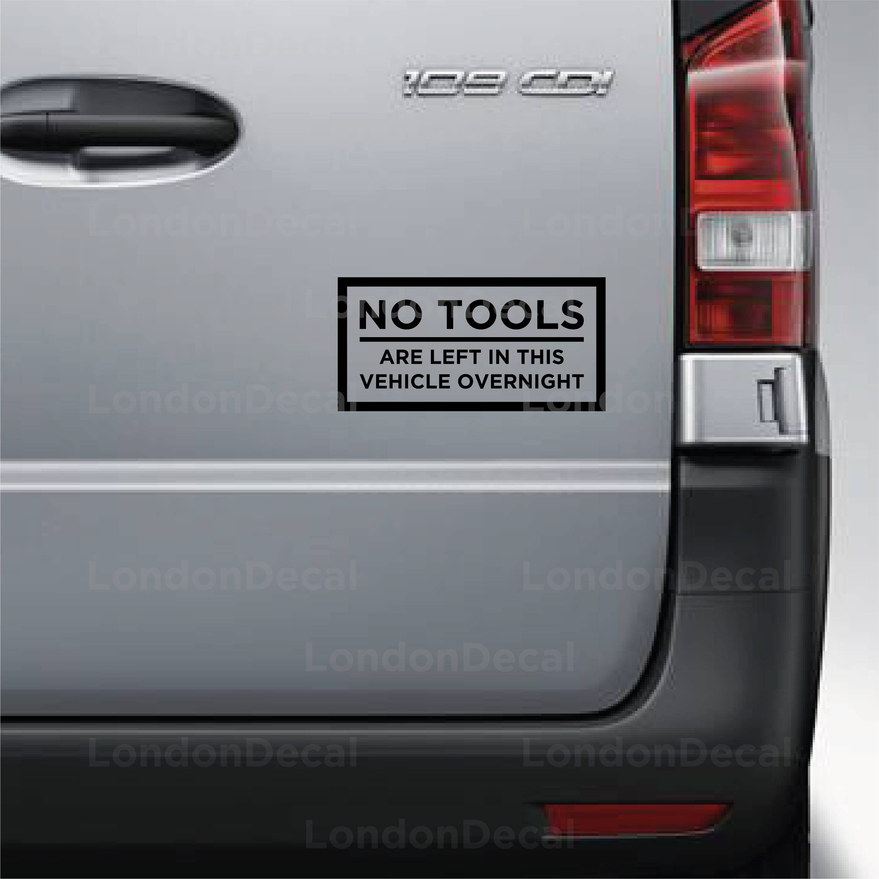 "No Tools Left" Car Window Vinyl Decal Sticker - Glossy Finish, UK Made