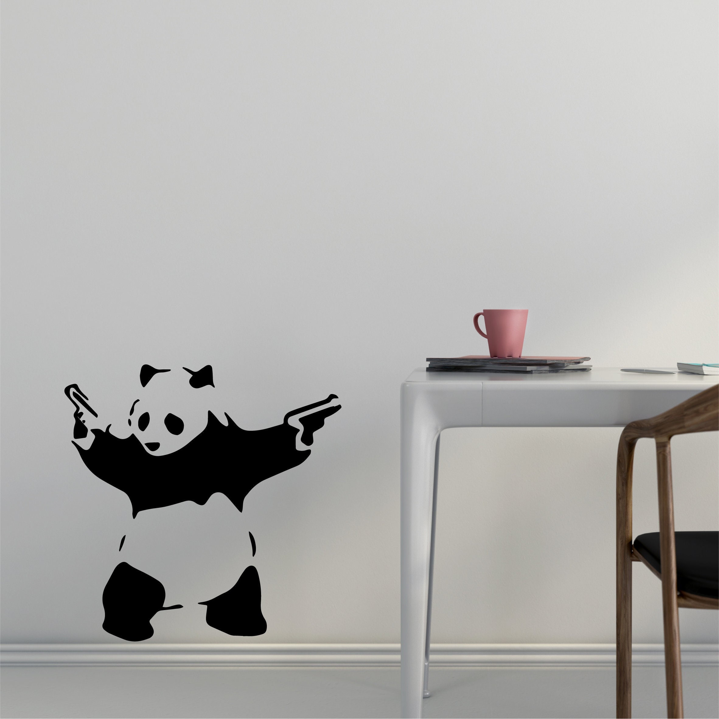 BANKSY PANDA Removable Vinyl Wall Decal Stickers Home Decor Art - Etsy  Israel, image size:2363x2363