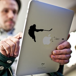 ICE HOCKEY iPad Decal Sticker fits Mini, iPad, Air and Pro Models