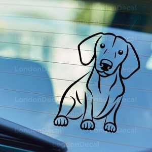 Dachshund Dog Decal | Car Window Bumper | Vinyl Decal Sticker | 24 colours available