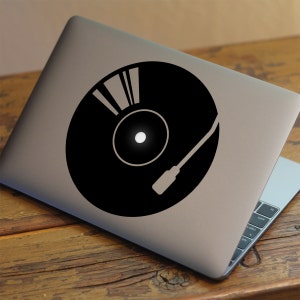 DJ DECKS / RECORD | MacBook Vinyl Decal Sticker | 24 colours available
