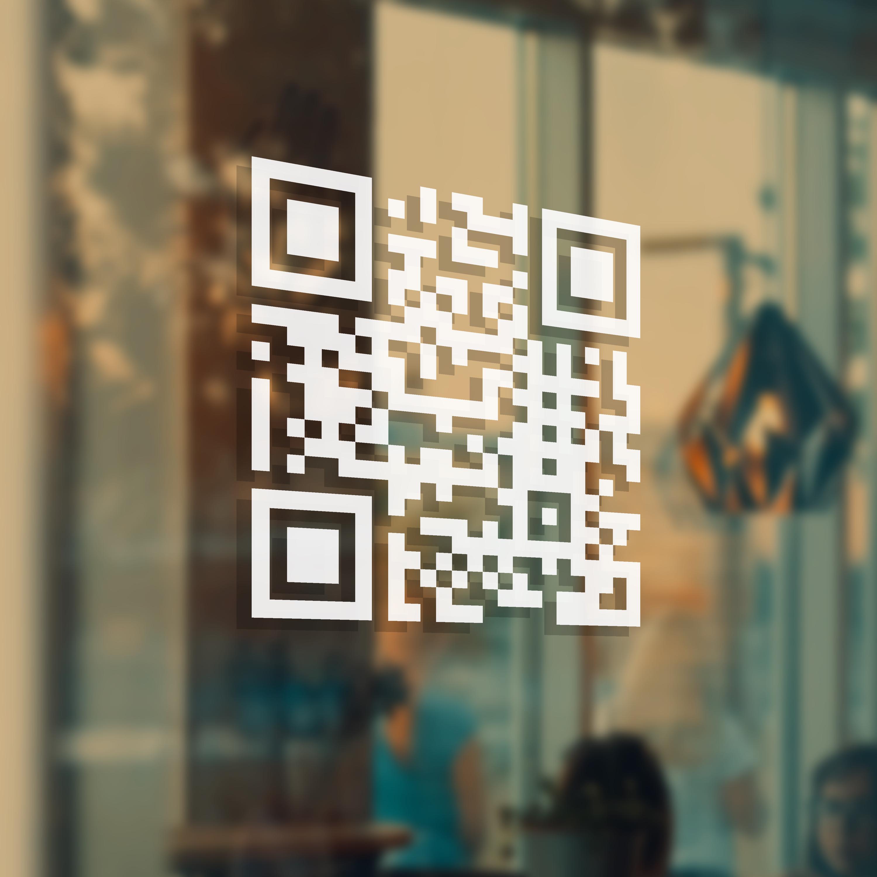 Digital Code Only QR Code Only Vinyl Decal | Plain Custom QR Code Sticker | Business ...