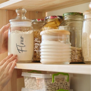 BAKING PANTRY Vinyl Aufkleber für Küchendosen Etiketten, Backetiketten, Vorratsdosen, Glasaufbewahrungsgläser, Organisation - Typ 2