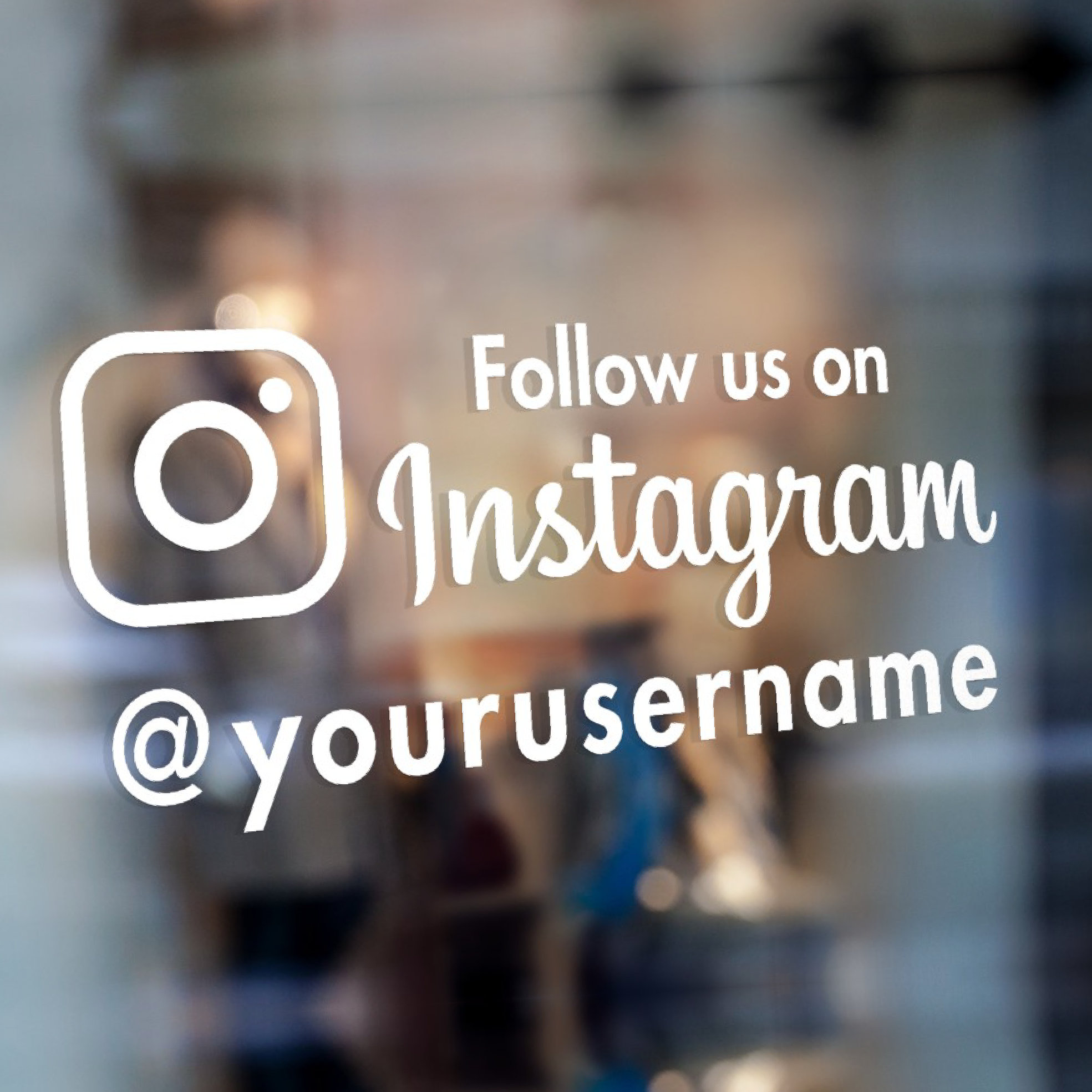 FOTOFOL 2X Aufkleber Instagram WUNSCHTEXT - Aufkleber Name - personalisiert  - Druck & Plot mit Instagram Logo - Social Media : : Auto &  Motorrad