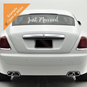 JUST MARRIED Car Sticker • Removable Vinyl Decal • Any Colour image 7
