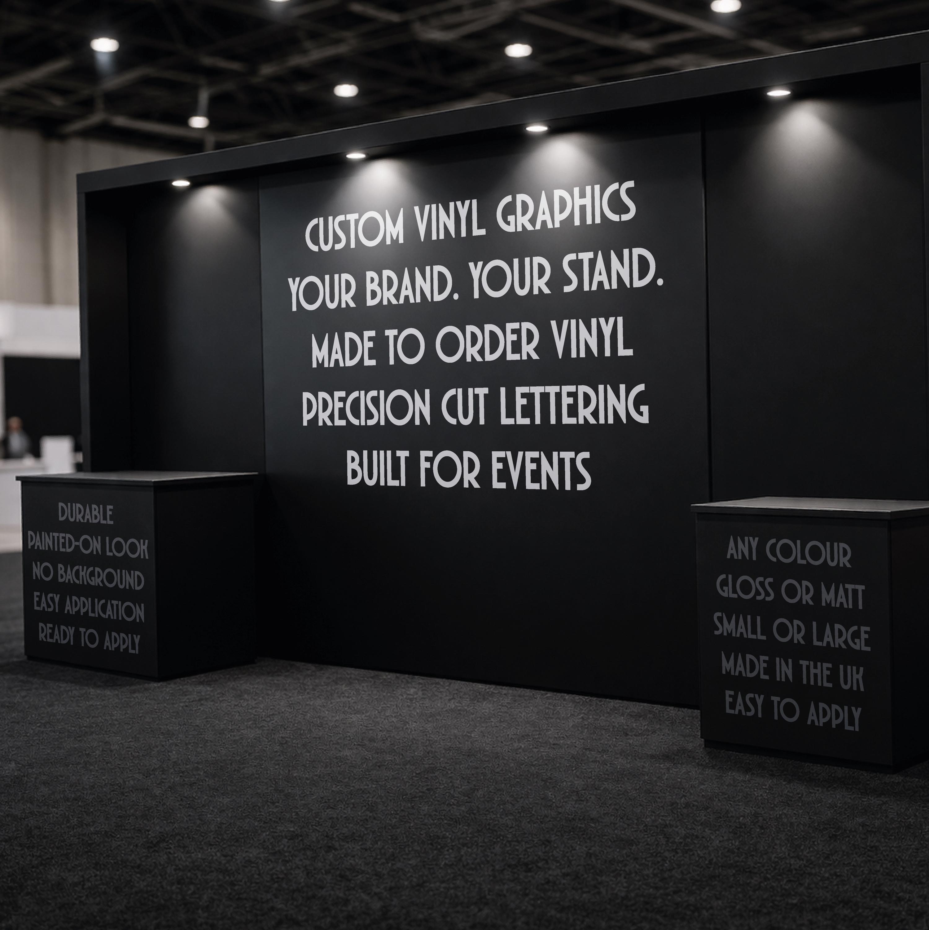 Exhibition Vinyl Graphics • Trade Show Logo Decals • Event Stand ...
