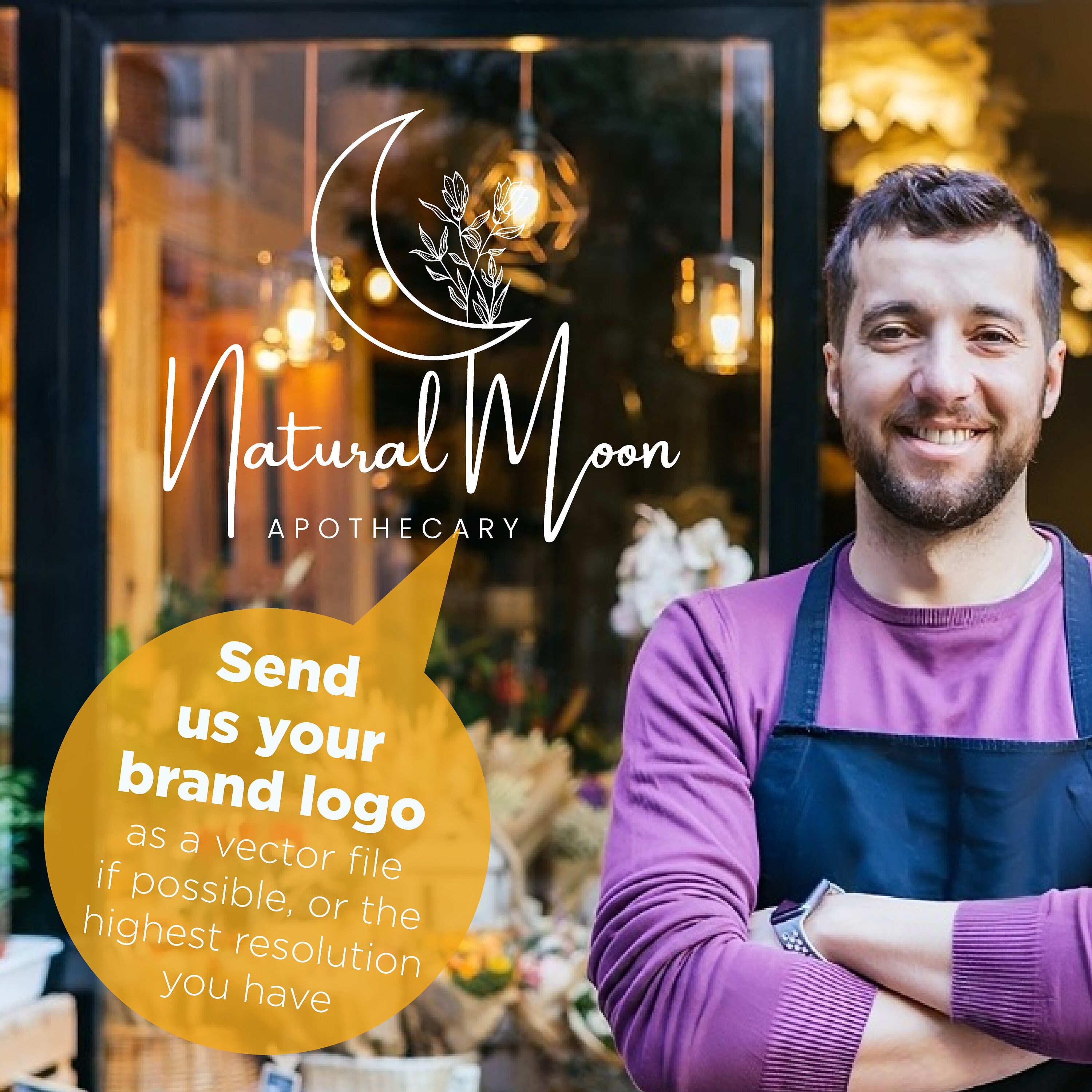 Your Company Logo Decal | Personalized Vinyl Sticker | Single Colour Logo | Door, Wall & Window Logo | Wall Branding | Business Identity