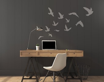 FLYING BIRDS Removable Vinyl Wall Bedroom Decal Stickers Home Decor Art