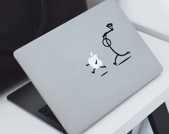 STICKMAN CHASING Design | MacBook Vinyl Decal Sticker | 24 colours available