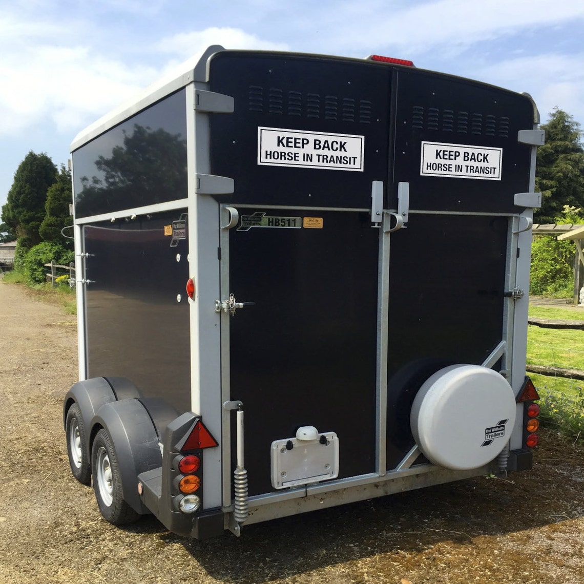 HORSE IN TRANSIT Keep Back Horsebox Trailer Vinyl Decals Etsy